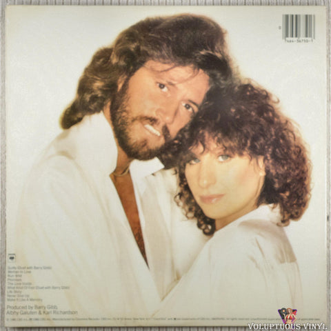 Barbra Streisand – Guilty vinyl record back cover