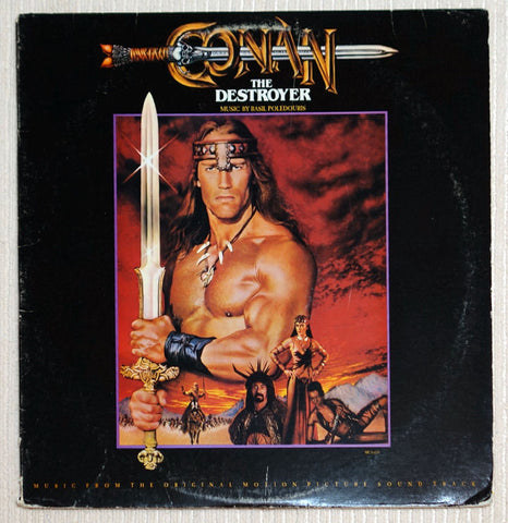 Basil Poledouris ‎Conan The Destroyer Soundtrack Front Cover Vinyl Record