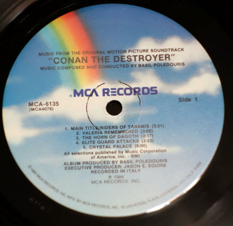 Basil Poledouris ‎Conan The Destroyer Soundtrack MCA Label Vinyl Record