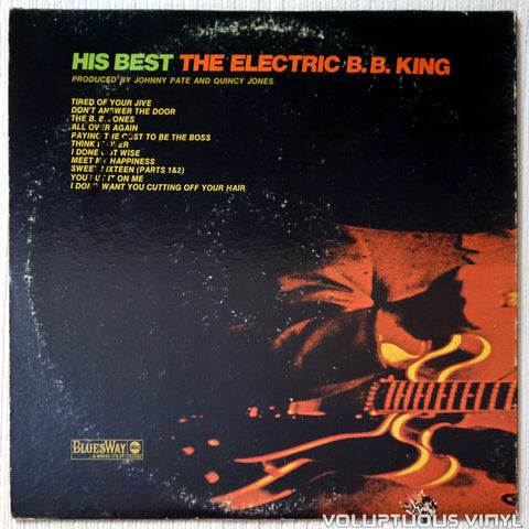 B.B. King ‎– His Best - The Electric B.B. King vinyl record back cover