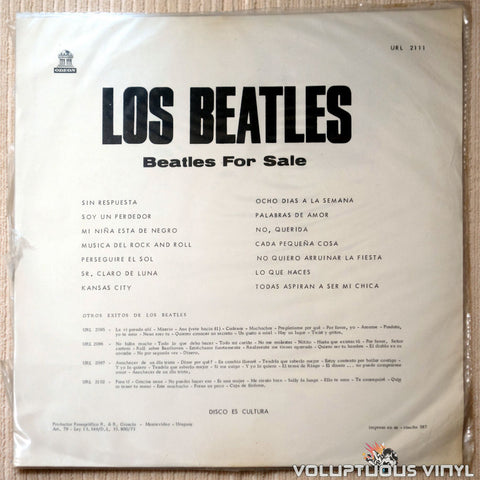 The Beatles ‎– Beatles For Sale - Vinyl Record - Back Cover