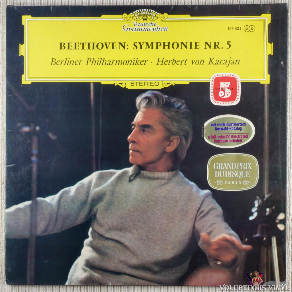 Beethoven - Berliner Philharmoniker • Herbert von Karajan – Symphonie Nr. 5 vinyl record front cover