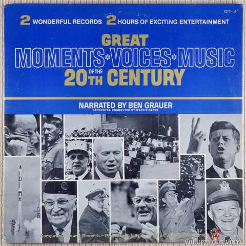 Ben Grauer ‎– Great Moments, Voices, Music Of The 20th Century vinyl record front cover