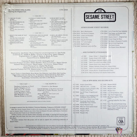 Bert & Ernie ‎– Bert & Ernie Sing-Along vinyl record back cover