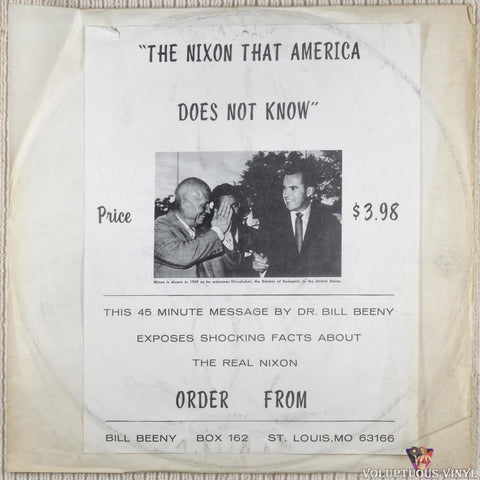 Bill Beeny‎ – The Nixon That America Does Not Know vinyl record front cover