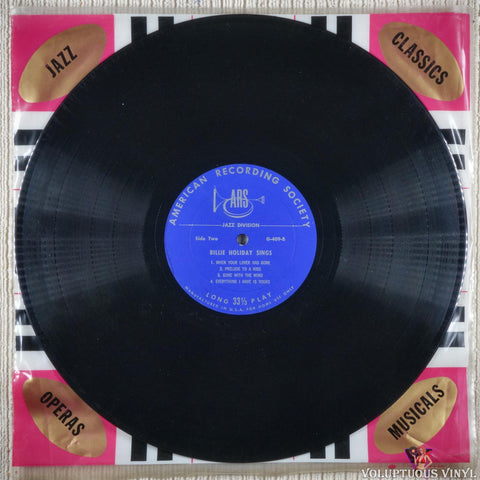 Billie Holiday – Billie Holiday Sings vinyl record Side B