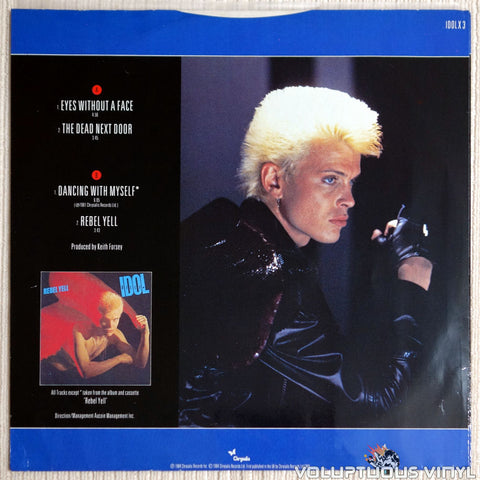 Billy Idol ‎– Eyes Without A Face - Vinyl Record - Back Cover