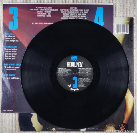 Billy Idol ‎– Rebel Yell vinyl record