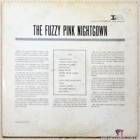 Billy May ‎– The Fuzzy Pink Nightgown vinyl record back cover