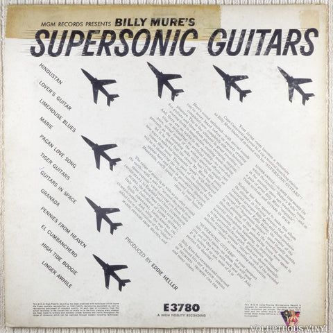 Billy Mure ‎– Supersonic Guitars vinyl record back cover