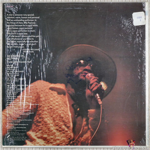 Billy Paul – 360 Degrees Of Billy Paul vinyl record back cover