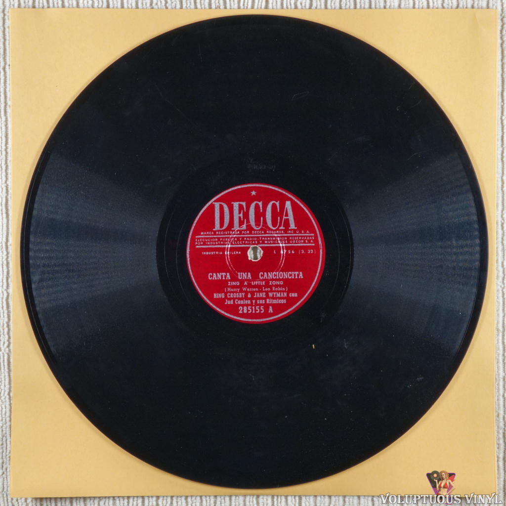 Bing Crosby & Jane Wyman, The Andrews Sisters – Canta Una Cancioncita / Lire, "Si, Si Ya" En Bahia shellac Side A