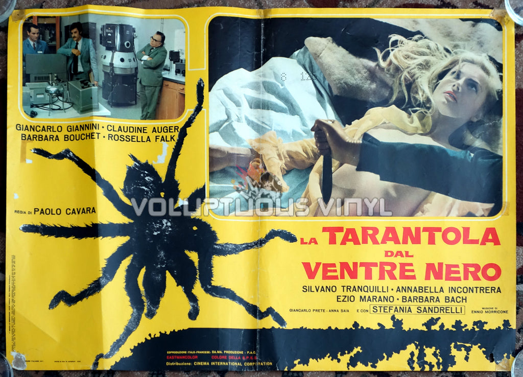 Black Belly of the Tarantula Italian movie poster Barbara Bouchet topless