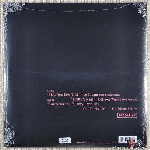 Blackpink – The Album vinyl record back cover