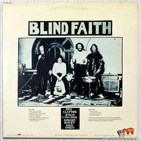 Blind Faith ‎– Blind Faith vinyl record back cover