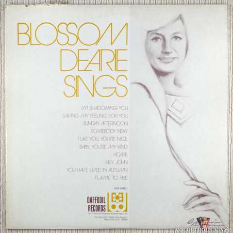 Blossom Dearie – Blossom Dearie Sings, Volume I vinyl record front cover