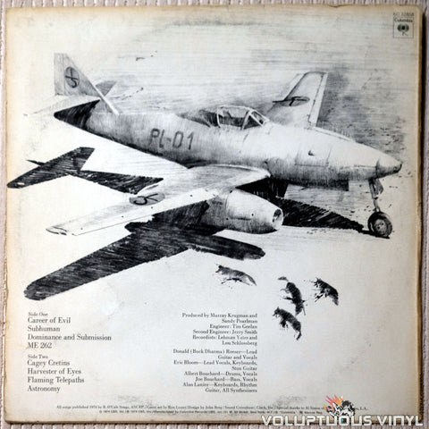 Blue Öyster Cult ‎– Secret Treaties - Vinyl Record - Back Cover