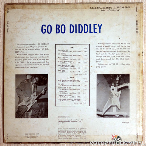 Bo Diddley ‎– Go Bo Diddley - Vinyl Record - Back Cover