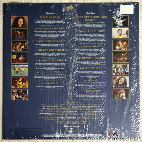 Bob Marley And The Wailers ‎– Legend (The Best Of Bob Marley And The Wailers) - Vinyl Record - Back Cover