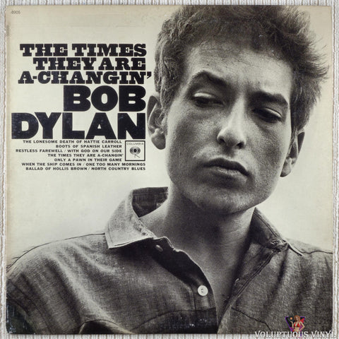 Bob Dylan – The Times They Are A-Changin' vinyl record front cover