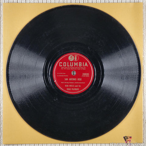 Bob Wills And His Texas Playboys – San Antonio Rose / The Convict And The Rose (1948) 10" Shellac