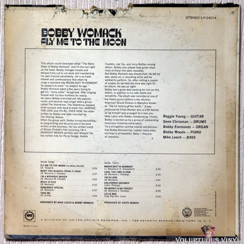 Bobby Womack ‎– Fly Me To The Moon vinyl record back cover