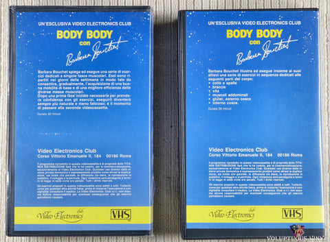 Body Body Con Barbara Bouchet VHS tapes back covers