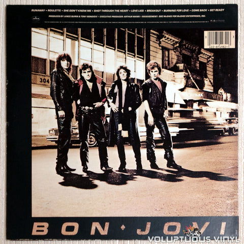 Bon Jovi ‎– Bon Jovi - Vinyl Record - Back Cover