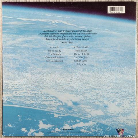 Boston ‎– Third Stage vinyl record back cover