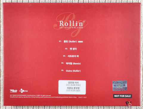 Brave Girls – Rollin' CD back cover
