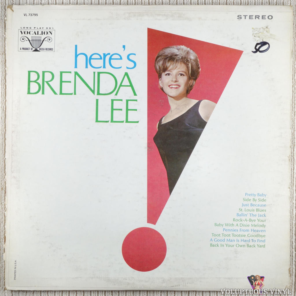 Brenda Lee ‎– Here's Brenda Lee vinyl record front cover