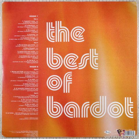Brigitte Bardot – The Best Of Bardot vinyl record back cover