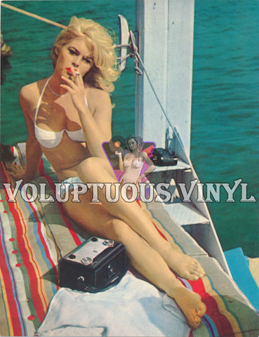 Brigitte Bardot - White Bikini 1960's German Color Photo Card