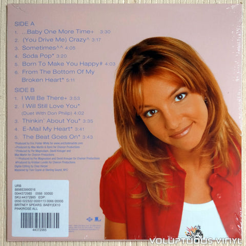 Britney Spears ‎– ...Baby One More Time - Vinyl Record - Back Cover