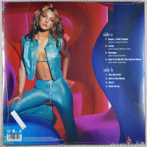Britney Spears ‎– Oops!...I Did It Again (Remixes And B-Sides) vinyl record back cover