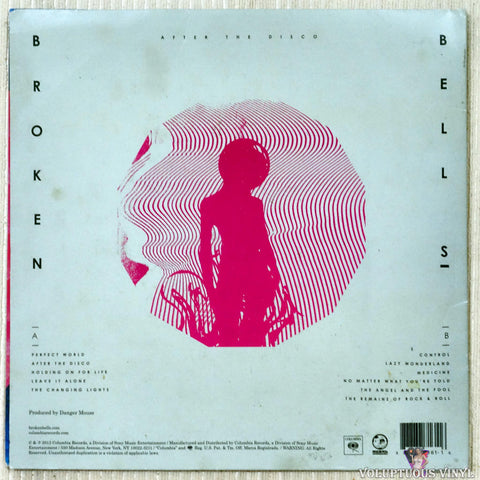 Broken Bells ‎– After The Disco vinyl record back cover