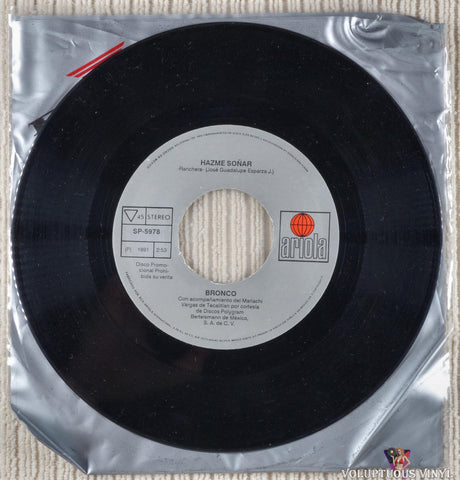 Bronco ‎– Salvaje Y Tierno vinyl record single