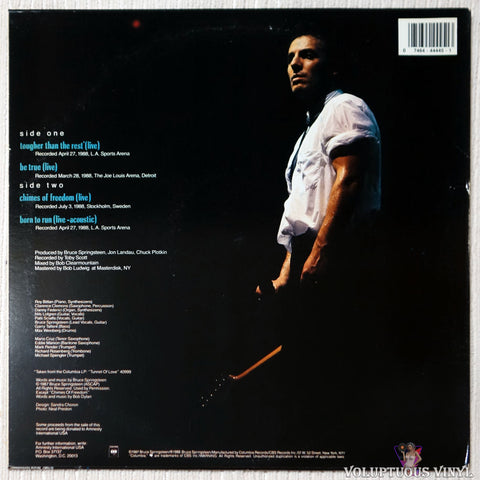 Bruce Springsteen ‎– Chimes Of Freedom vinyl record back cover