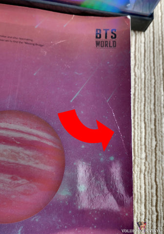 BTS – BTS World Original Soundtrack CD photo book top right corner section