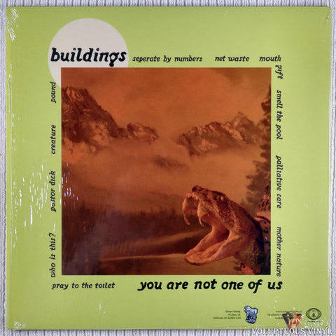 Buildings – You Are Not One Of Us vinyl record back cover