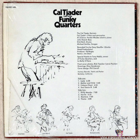 Cal Tjader ‎– Live At The Funky Quarters vinyl record back cover