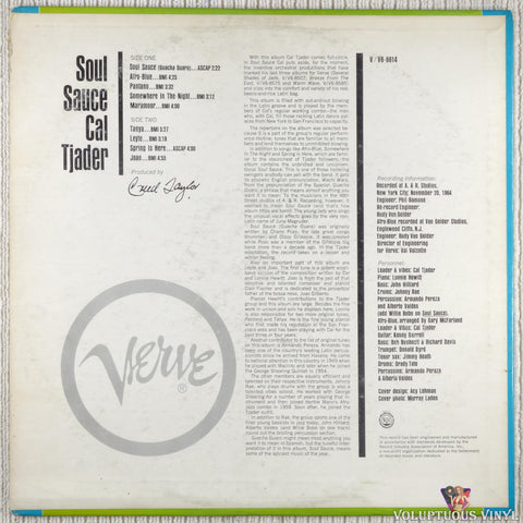 Cal Tjader – Soul Sauce vinyl record back cover