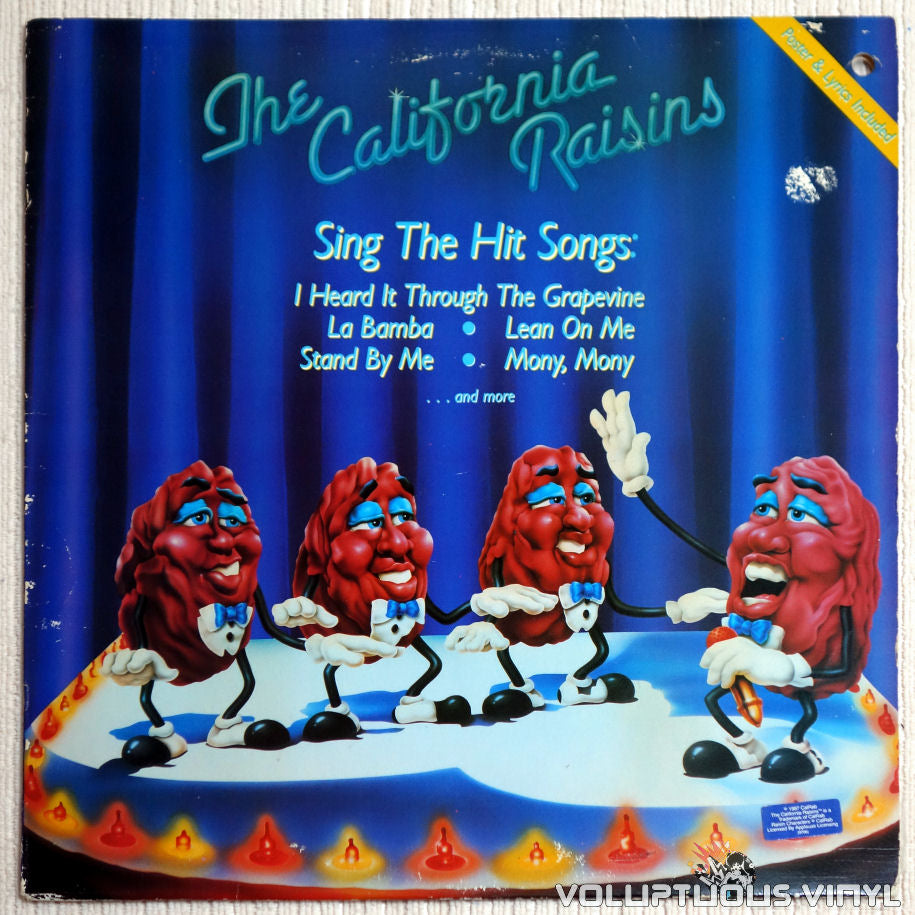 The California Raisins ‎– Sing The Hit Songs - Vinyl Record - Front Cover