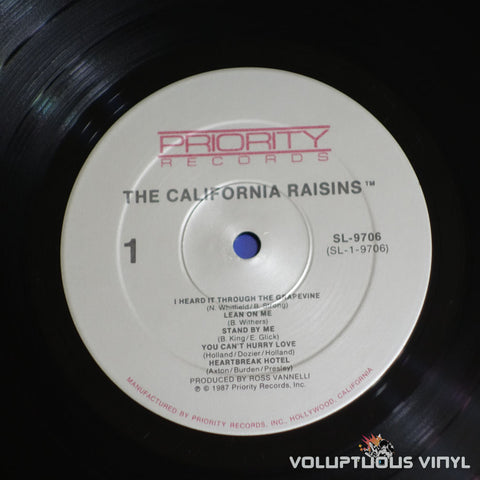 The California Raisins ‎– Sing The Hit Songs - Vinyl Record - Label