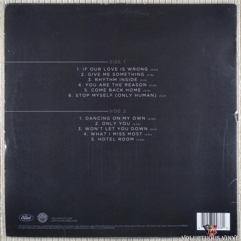 Calum Scott ‎– Only Human vinyl record back cover