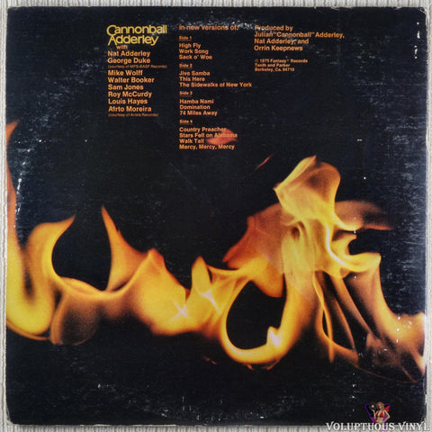 Cannonball Adderley ‎– Phenix vinyl record back cover