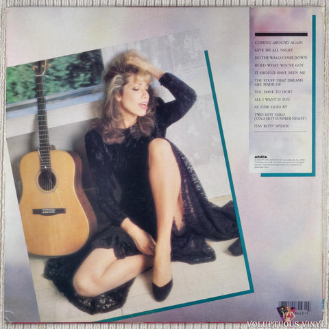 Carly Simon ‎– Coming Around Again vinyl record back cover