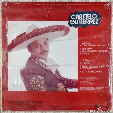 Carmelo Gutierrez ‎– Carmelo Gutierrez vinyl record back cover