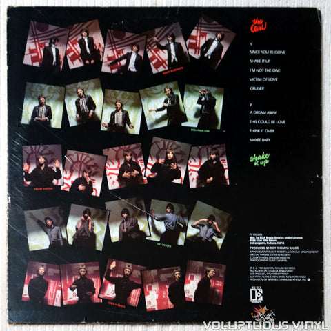 The Cars ‎– Shake It Up vinyl record back cover
