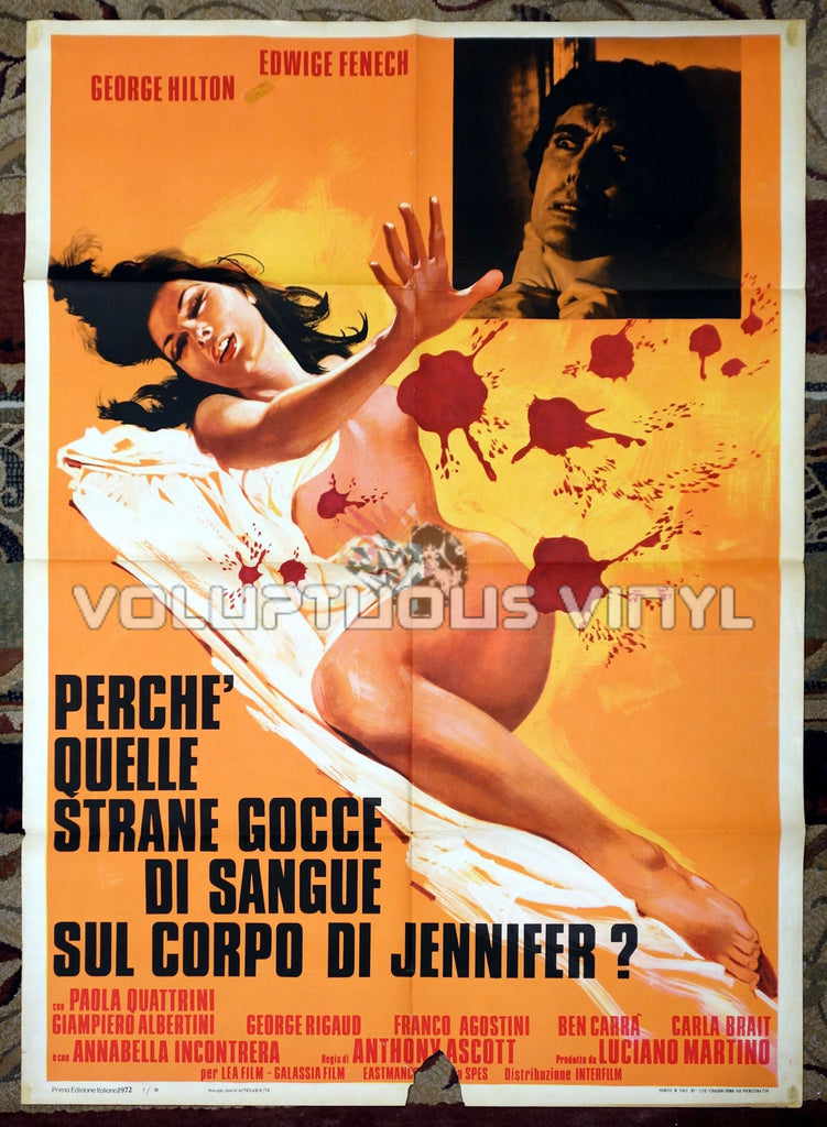 The Case of the Bloody Iris Italian movie poster Edwige Fenech nude